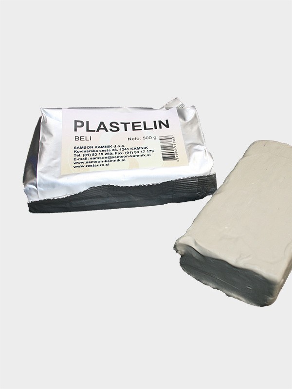 Plasticine, white 500g