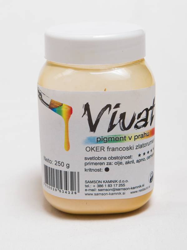 VIVAT pigment Naravna zemlja Oker francoski zlatorumen 250g