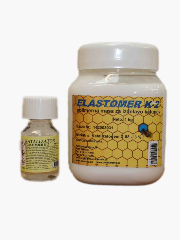 ELASTOMER K2 silikonski kavčuk 1 kg katalizator K2 30 g