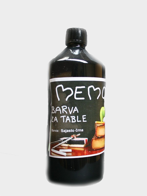 MEMO - BARVA ZA TABLE - Sajasto črna 1000 ml
