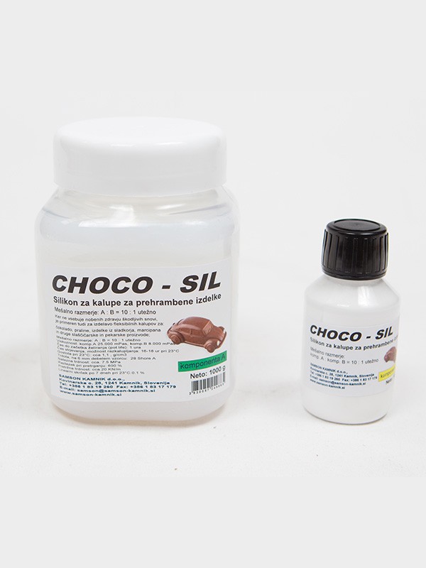 CHOCO SIL / ČOKOSIL za izdelavo silikonskih kalupov za čokolado   1000 g + 100 g
