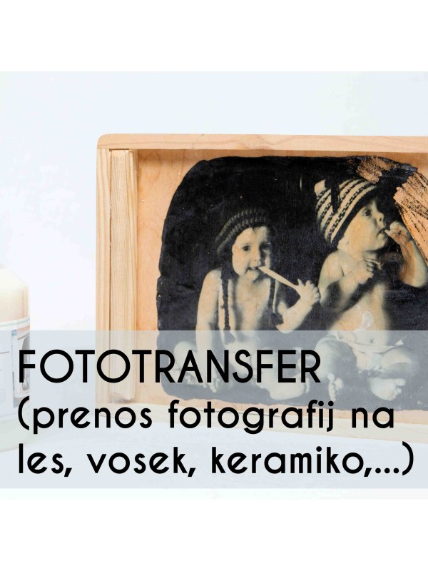 FOTOTRANSFER Sredstvo za prenos fotografij na les, kamen, karton, vosek ipd.