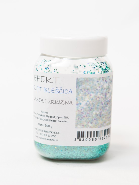 EFFECT GLITTER Laser turquoise 200 g