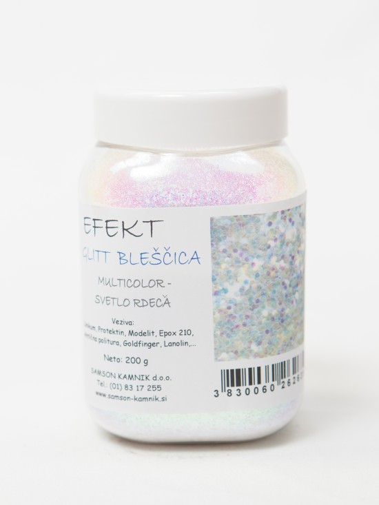 EFFECT GLITTER Multicolour fine red 200 g