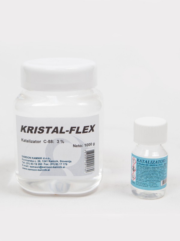 KRISTAL-FLEX  transparentni silikonski kavčuk 1 kg   +   KATALIZATOR C88  30 g