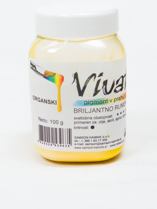 VIVAT organski pigment Briljantno rumena 100 g