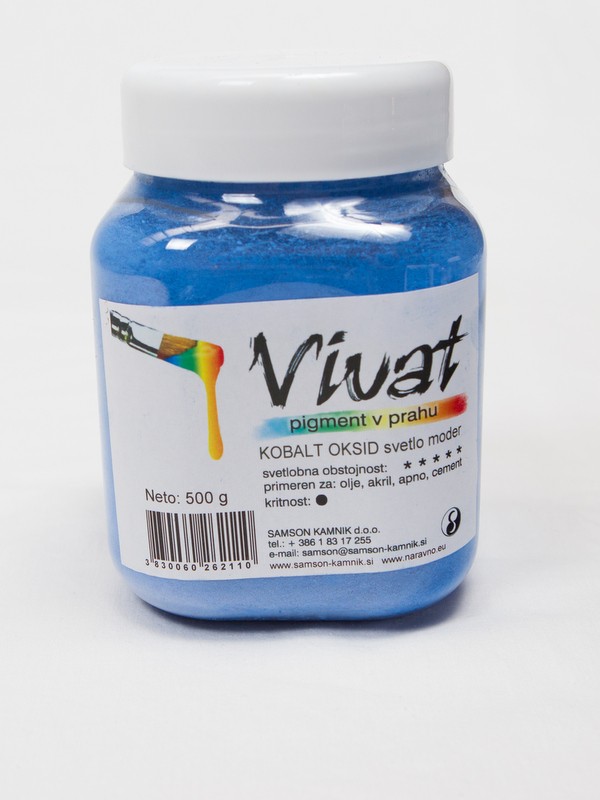 VIVAT oksidni/anorganski pigment KOBALT SVETLO MODRA   500 g