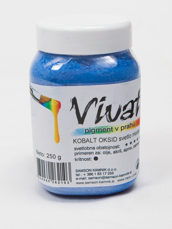 VIVAT oksidni/anorganski pigment KOBALT SVETLO MODRA 250 g