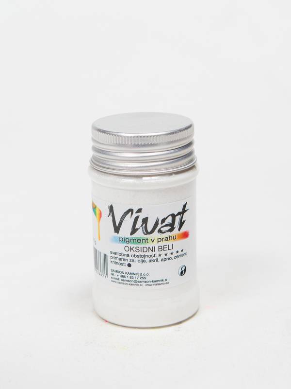 VIVAT pigment oksidni / anorganski  oksidni bel 75g