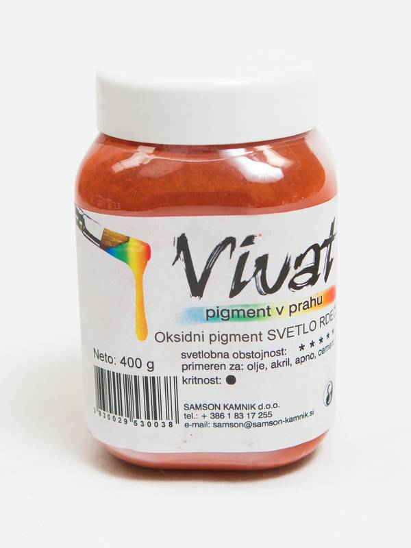 VIVAT oksidni / anorganski pigment Oksidni svetlo rdeči 400 g
