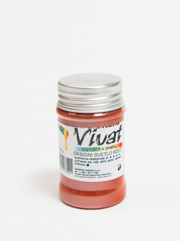 VIVAT oksidni/anorganski pigment SVETLO RDEČ  80g