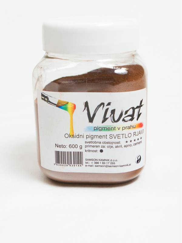 VIVAT pigment oksidni / anorganski Oksidni svetlo rjav 600g