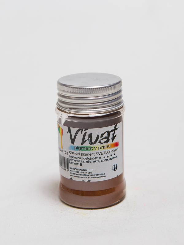 VIVAT oksidni / anorganski pigment Oksidni svetlo rjavi 70 g