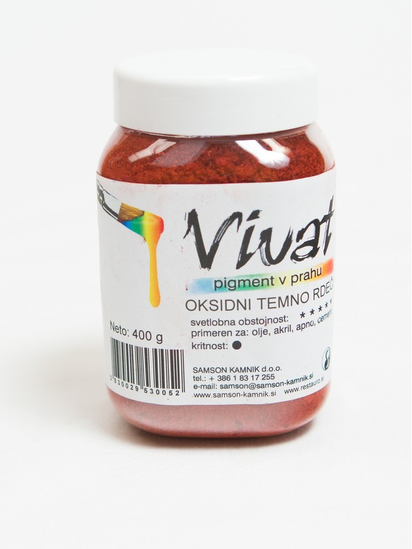 VIVAT oksidni/anorganski pigment temno rdeč 400 g