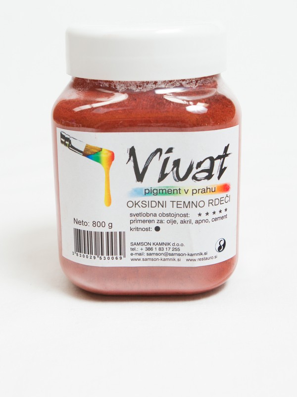 VIVAT pigment oksidni/anorganski temno rdeč 800 g