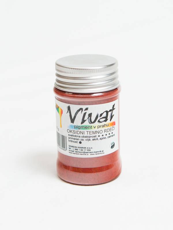 VIVAT pigment oksidni / anorganski Oksidni temno rdeč 80 g
