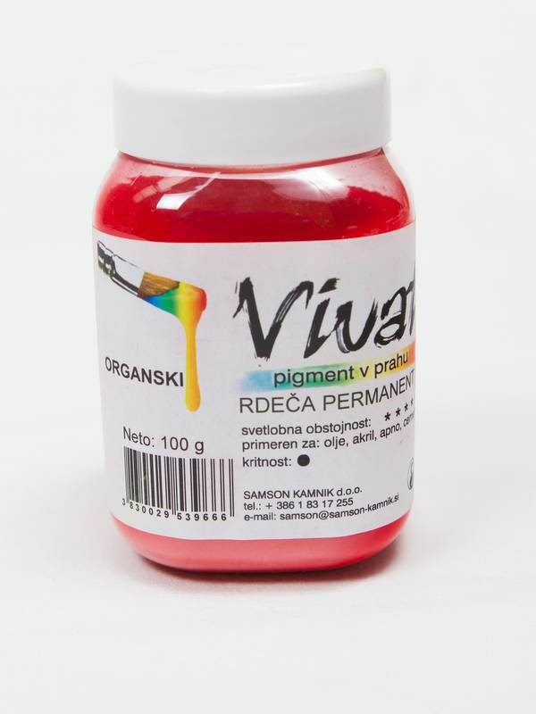 VIVAT organski pigment Rdeča permanent 100 g