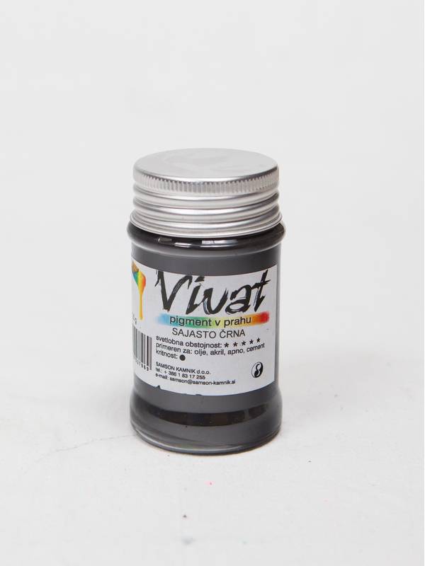 VIVAT pigment oksidni / anorganski sajasto črn 20g