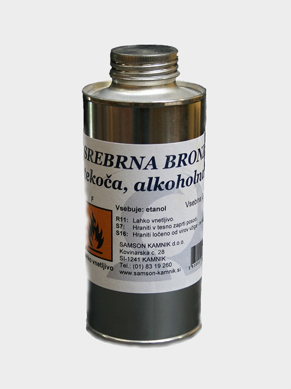 Bronza tekoča alkoholna SREBRNA 200 ml