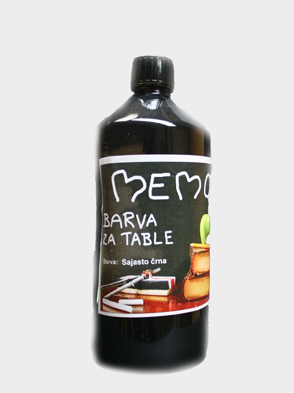 MEMO - BARVA ZA TABLE - Sajasto črna   1000 ml