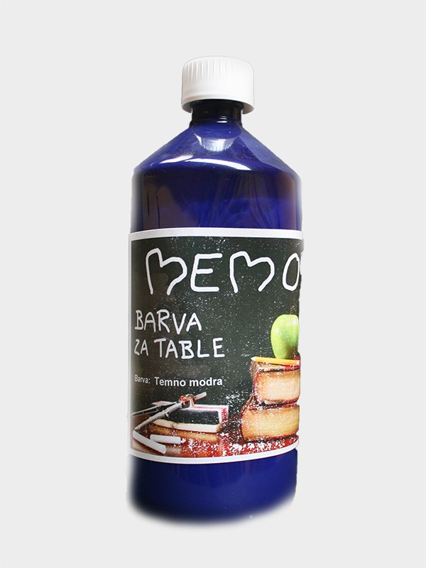 MEMO - BARVA ZA TABLE - Temno modra   1000 ml