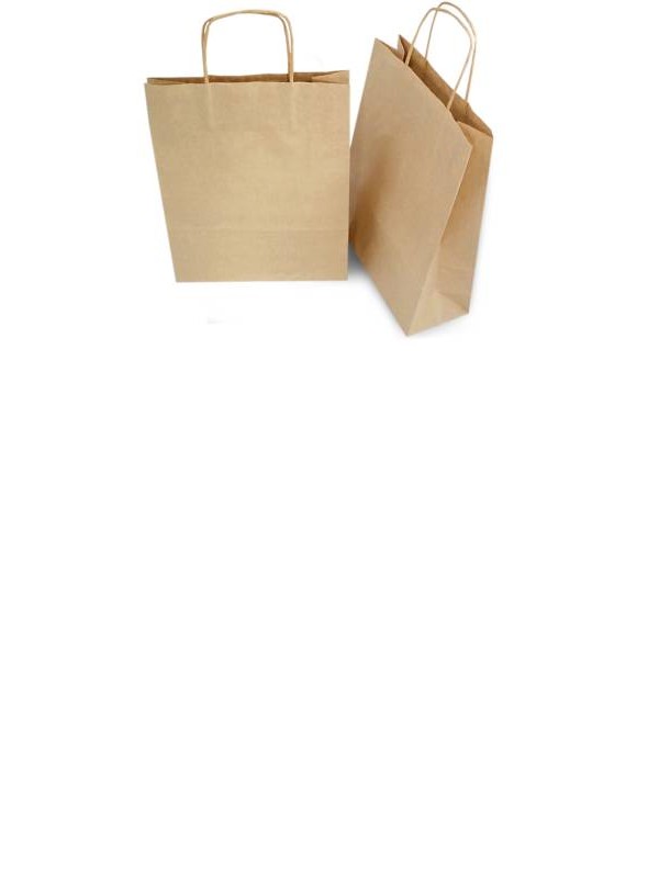 Vrečka papirnata z ročajem 26x35x12 cm