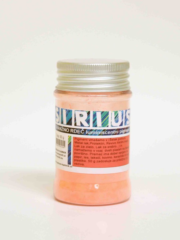 SIRIUS - oranžno rdeč luminiscentni pigment 50g