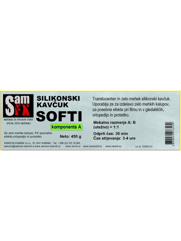 Silikonski kavčuk SOFTI gel  450 g + 450 g