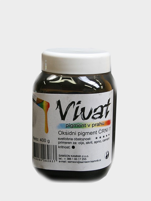 VIVAT oksidni/anorganski pigment INTENZIVNO ČRN 400g