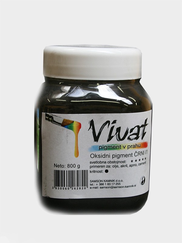 VIVAT oksidni/anorganski pigment INTENZIVNO ČRN 800g